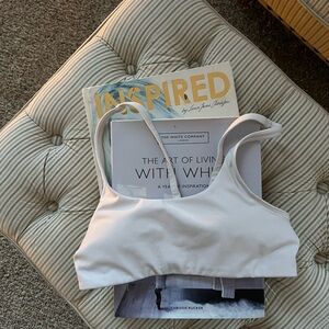 Vuori Classic White Sports Bra